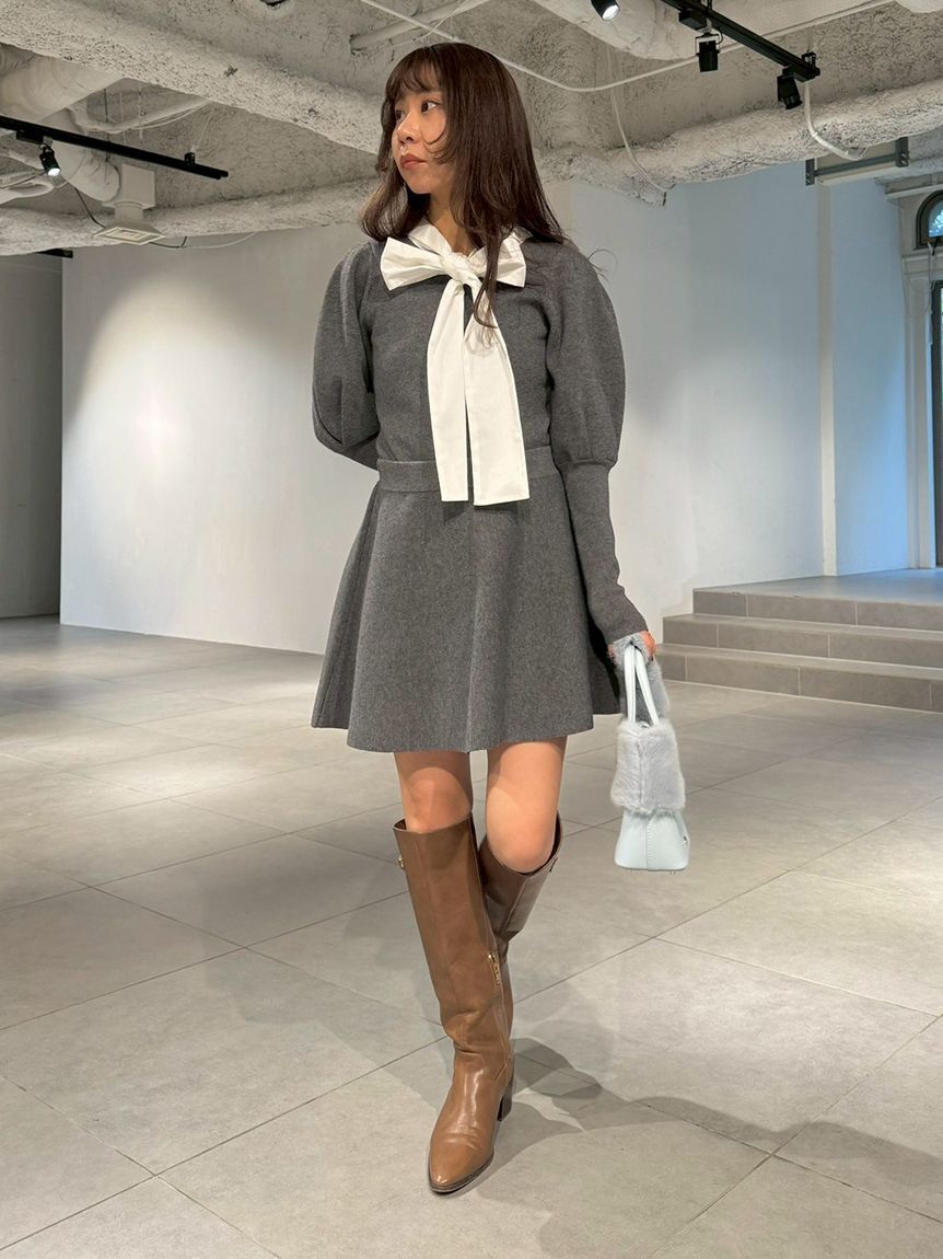 LILY BROWN「【NEW YEAR'S SPECIAL ITEM】ボウタイニットセットアップ」|ワンピース|