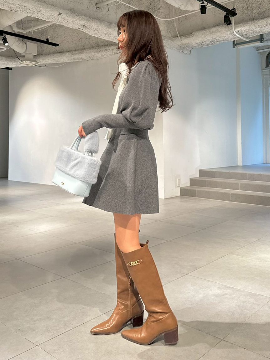 LILY BROWN「【NEW YEAR'S SPECIAL ITEM】ボウタイニットセットアップ」|ワンピース|