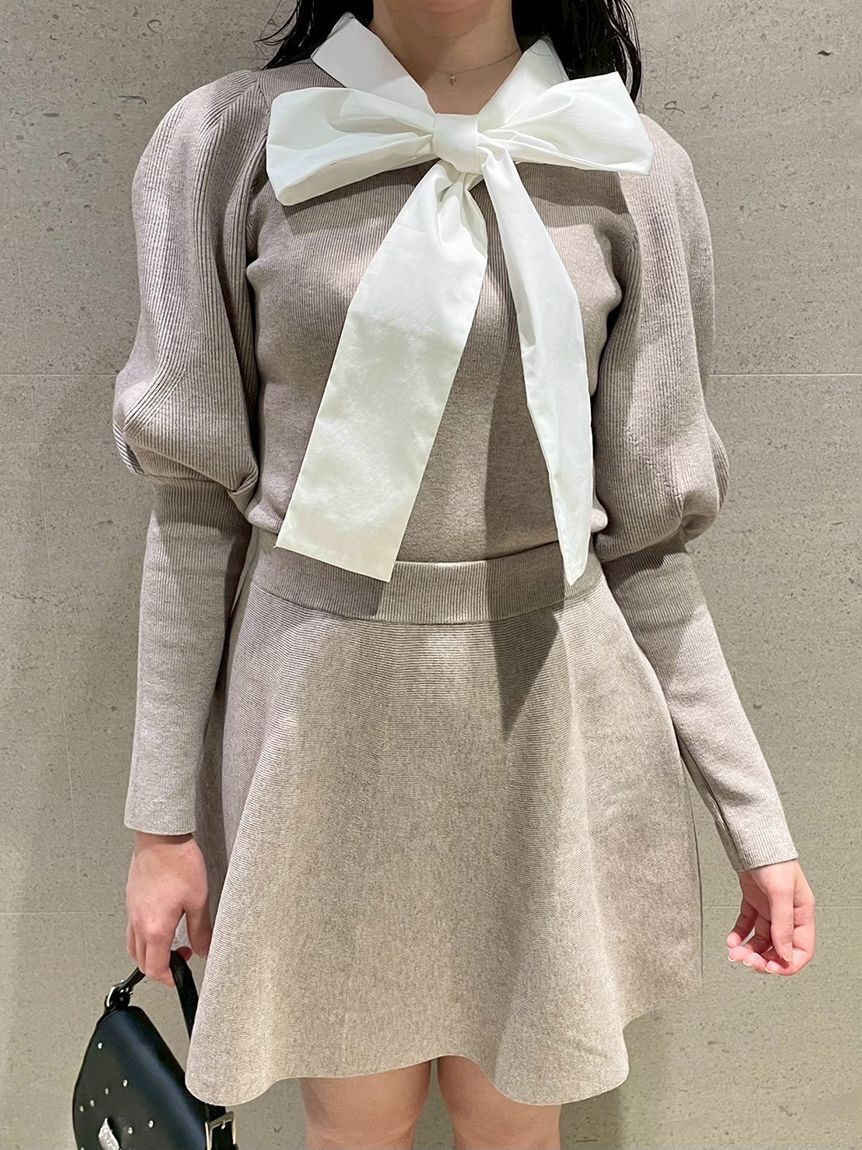 LILY BROWN「【NEW YEAR'S SPECIAL ITEM】ボウタイニットセットアップ」|ワンピース|