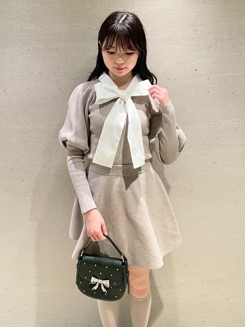 LILY BROWN「【NEW YEAR'S SPECIAL ITEM】ボウタイニットセットアップ」|ワンピース|