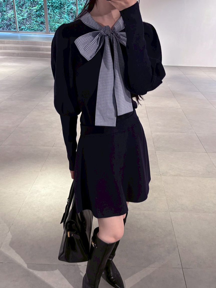 LILY BROWN「【NEW YEAR'S SPECIAL ITEM】ボウタイニットセットアップ」|ワンピース|