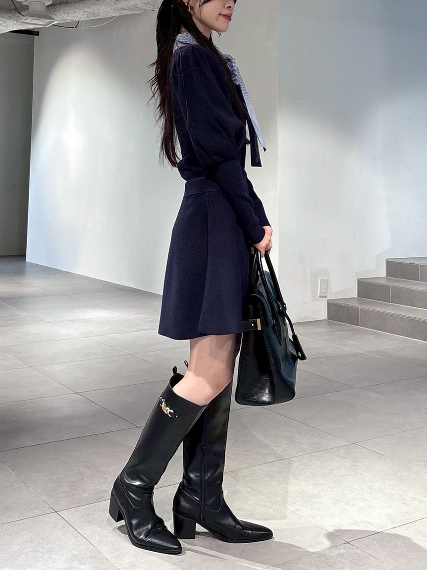 LILY BROWN「【NEW YEAR'S SPECIAL ITEM】ボウタイニットセットアップ」|ワンピース|