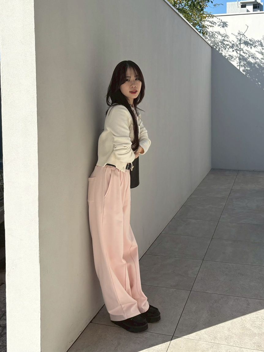 LILY BROWN「【WEB限定00サイズ】ベルト付きスウェットパンツ」|チノ|