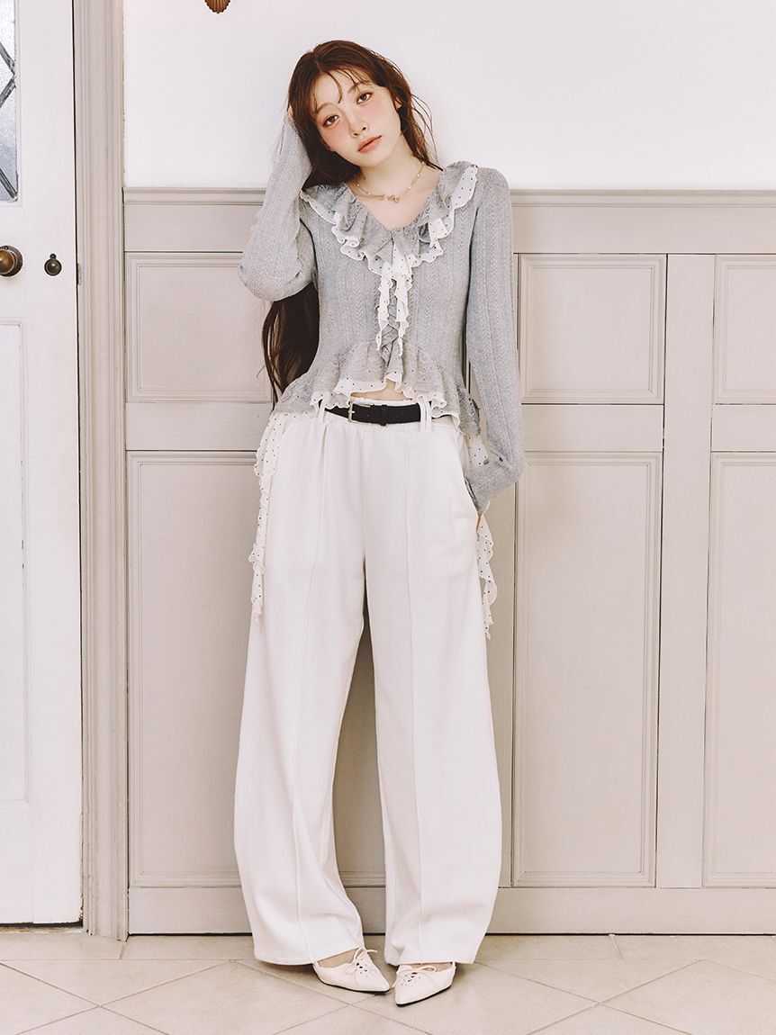 LILY BROWN「【WEB限定00サイズ】ベルト付きスウェットパンツ」|チノ|