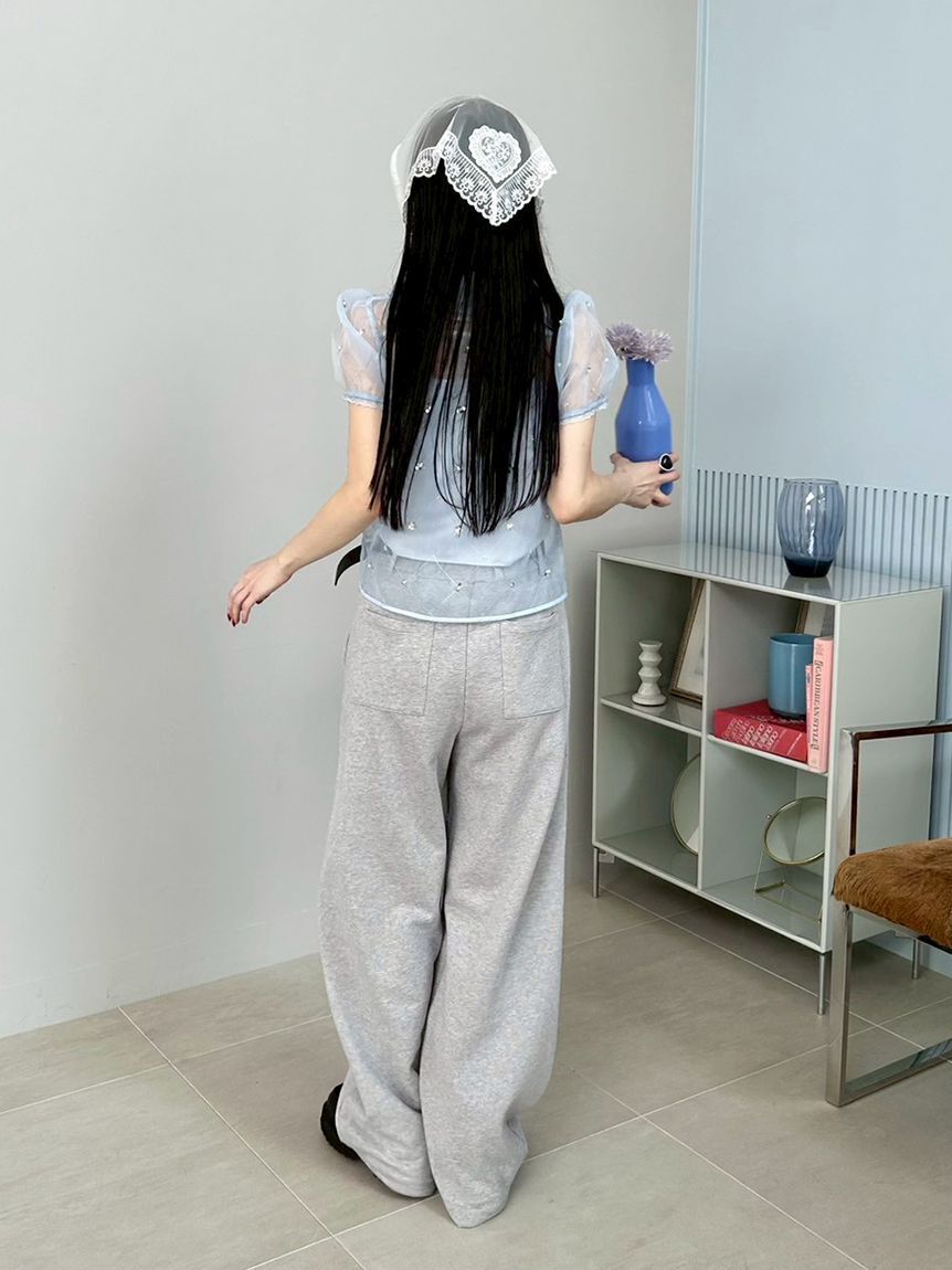 LILY BROWN「【WEB限定00サイズ】ベルト付きスウェットパンツ」|チノ|