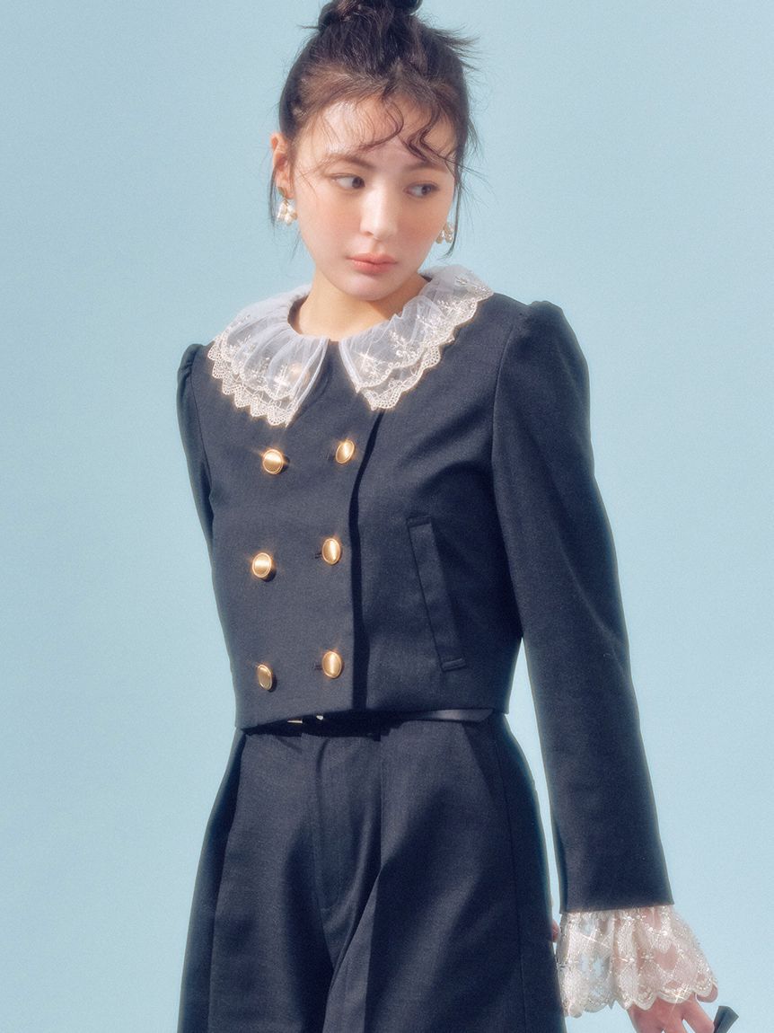 LILY BROWN「【WEB限定カラー】[L.B CANDY STOCK]スカラップビジューアタッチドジャケット」|テーラードジャケット|CGRY