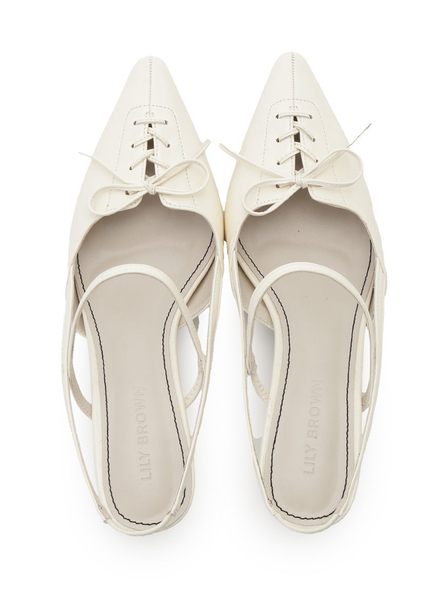 LILY BROWN「レースアップスリングバッグパンプス」|パンプス|
