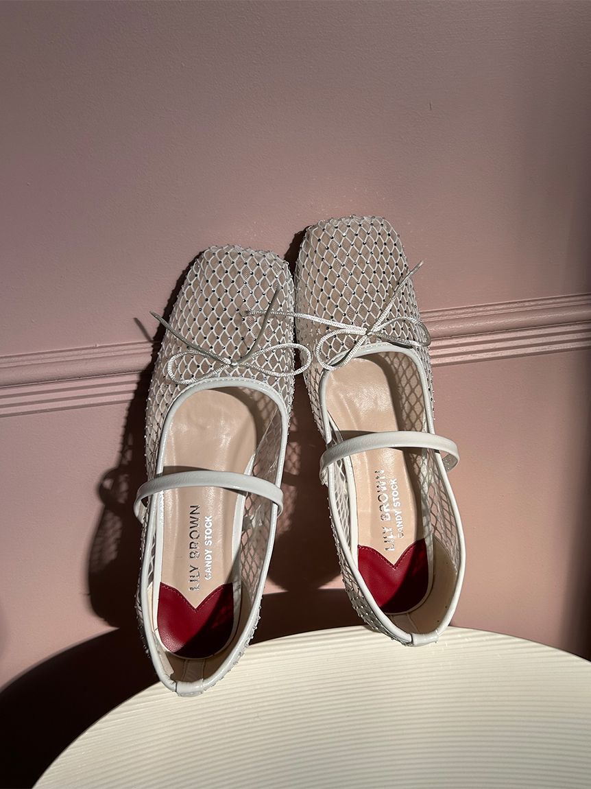 LILY BROWN「[L.B CANDY STOCK]スクエアバレエシューズ」|スリッポン|