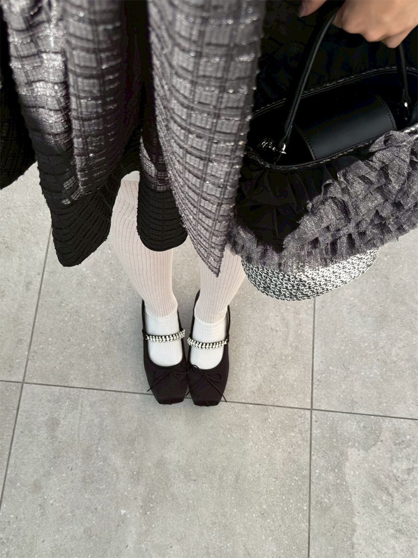 LILY BROWN「[L.B CANDY STOCK]スクエアバレエシューズ」|スリッポン|