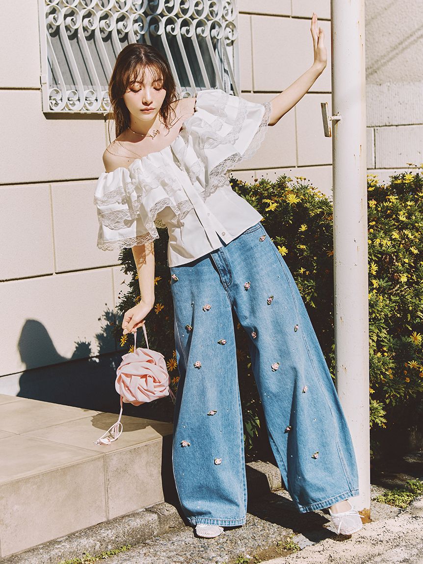 LILY BROWN「[L.B CANDY STOCK]スクエアバレエシューズ」|スリッポン|