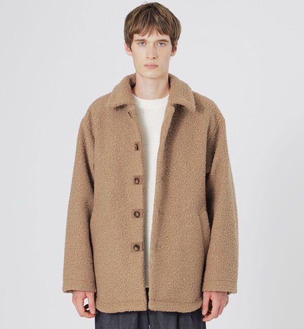  「ブラッシュドループボアブルゾン」|ブルゾン・スタジャン|ベージュ