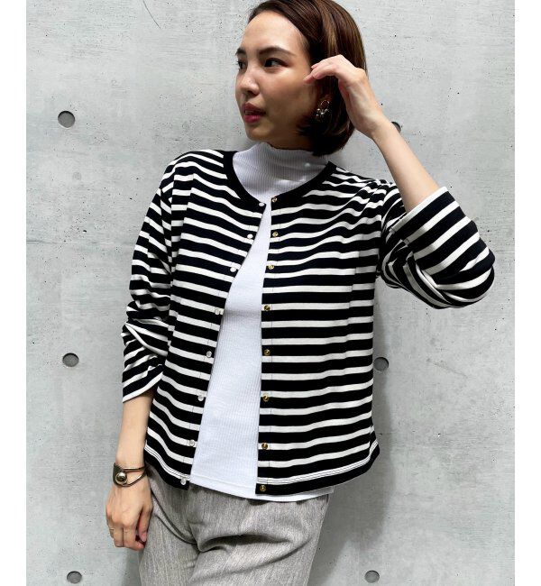 ikka「ポンチドットボタンカーディガン」|カーディガン|