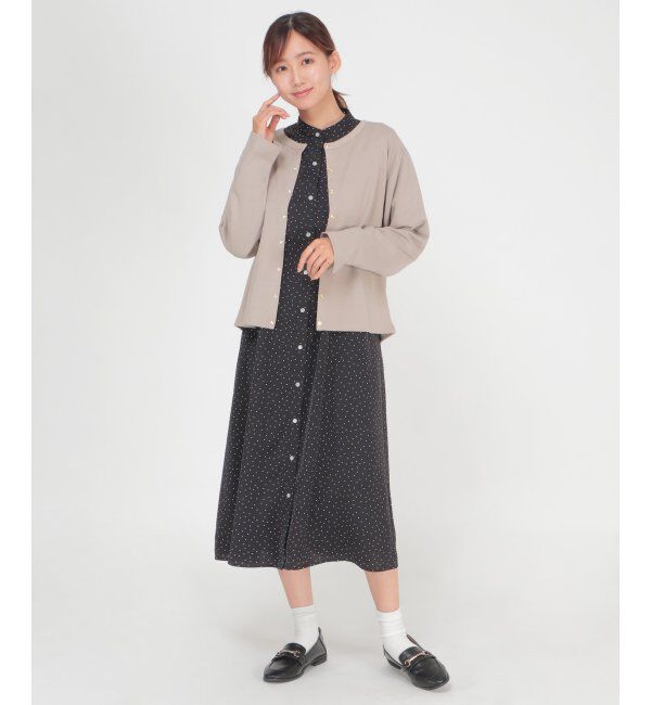 ikka「ポンチドットボタンカーディガン」|カーディガン|