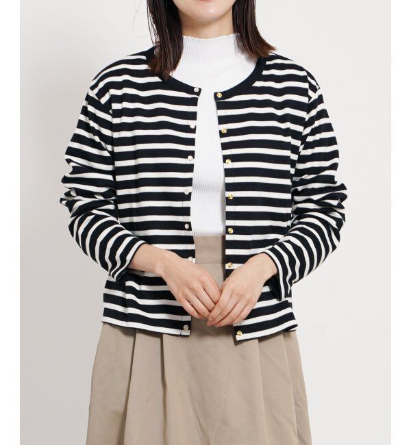 ikka「ポンチドットボタンカーディガン」|カーディガン|