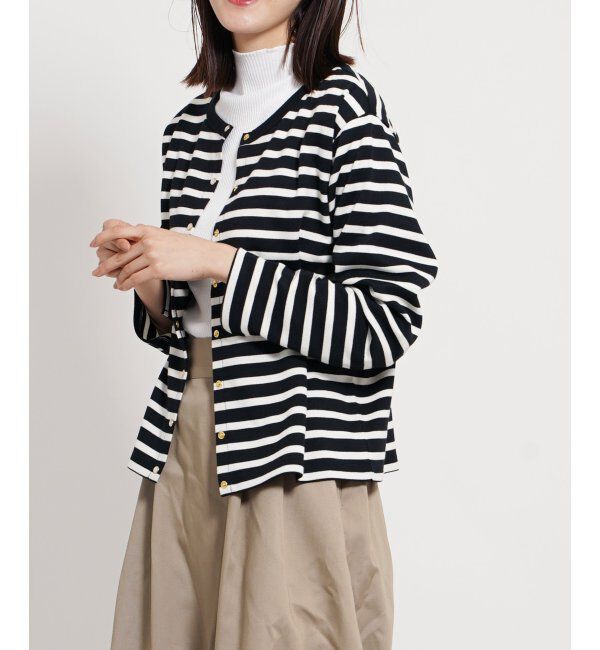 ikka「ポンチドットボタンカーディガン」|カーディガン|