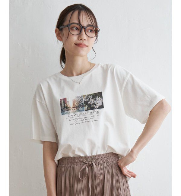 ikka「ロゴフォトプリントTシャツ」|Tシャツ・カットソー|