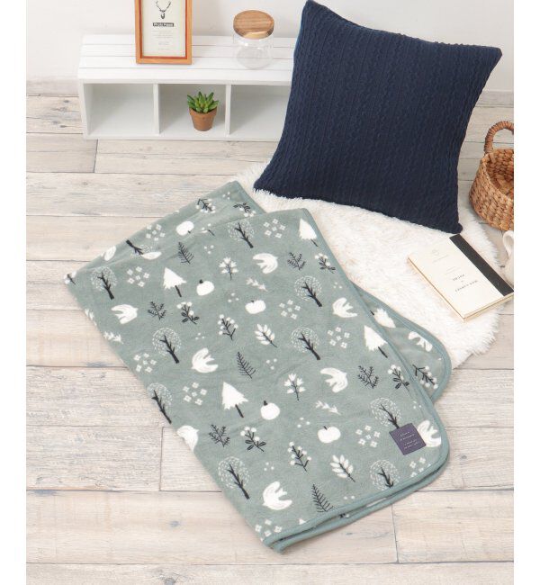 Lbc with Life「フォレスト柄マイクロブランケット M」|その他|グリーン