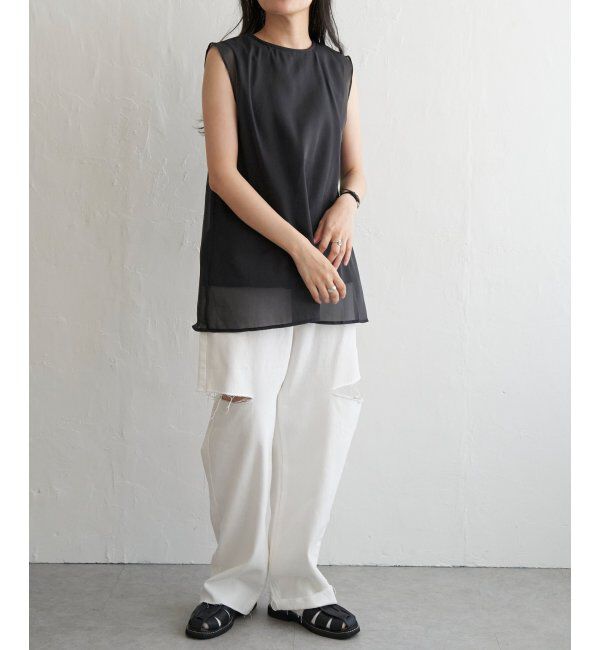 VENCE share style「ドッキングノースリーブトップス」|Tシャツ・カットソー|