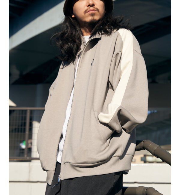 VENCE share style「【セットアップ対応】VISION STREET WEAR ヴィジョンストリートウェア ダンボールトラックジャケット」|カーディガン|ライトグレイ