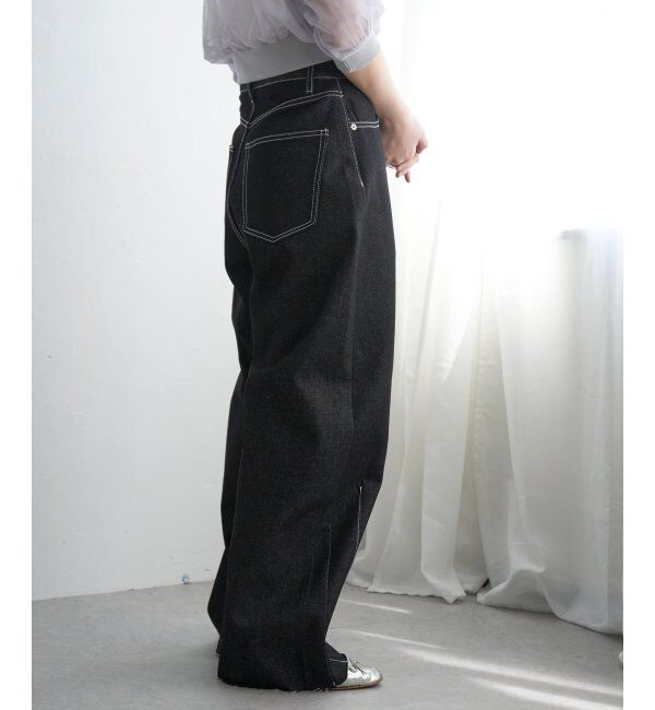 VENCE share style「リジットデニムカーブパンツ」|デニム|