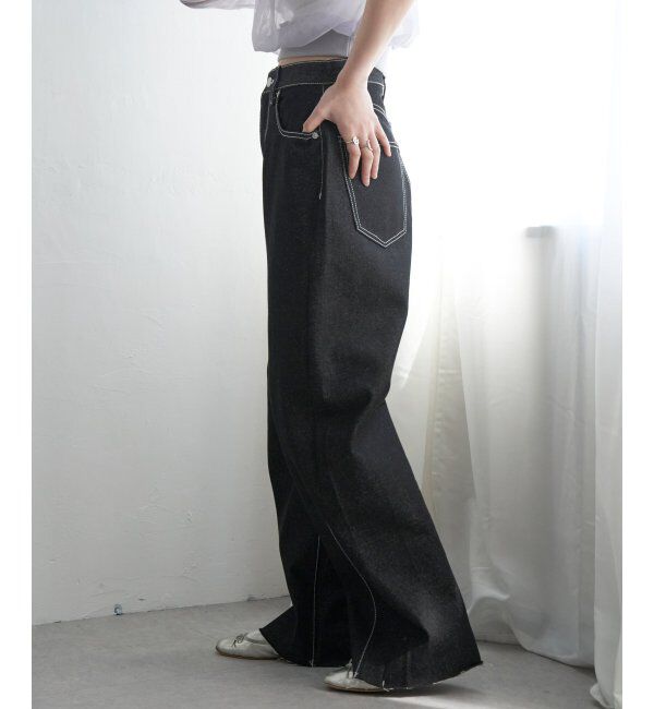 VENCE share style「リジットデニムカーブパンツ」|デニム|