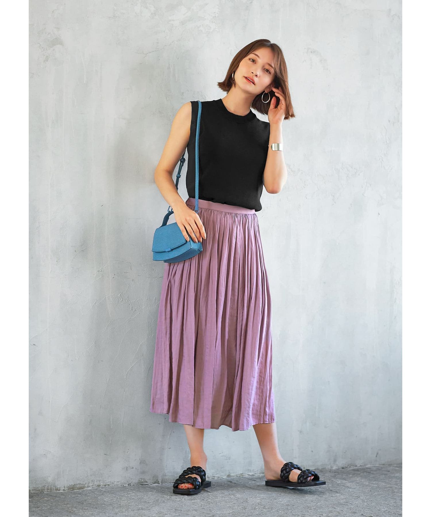 STYLE DELI「涼感ノースリーブニットトップスB」|ニット・セーター|