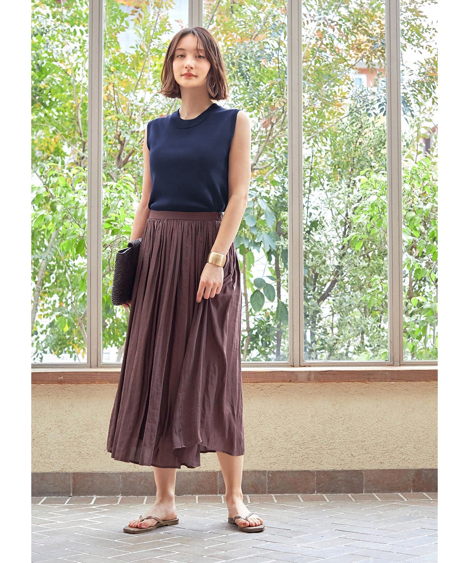 STYLE DELI「涼感ノースリーブニットトップスB」|ニット・セーター|