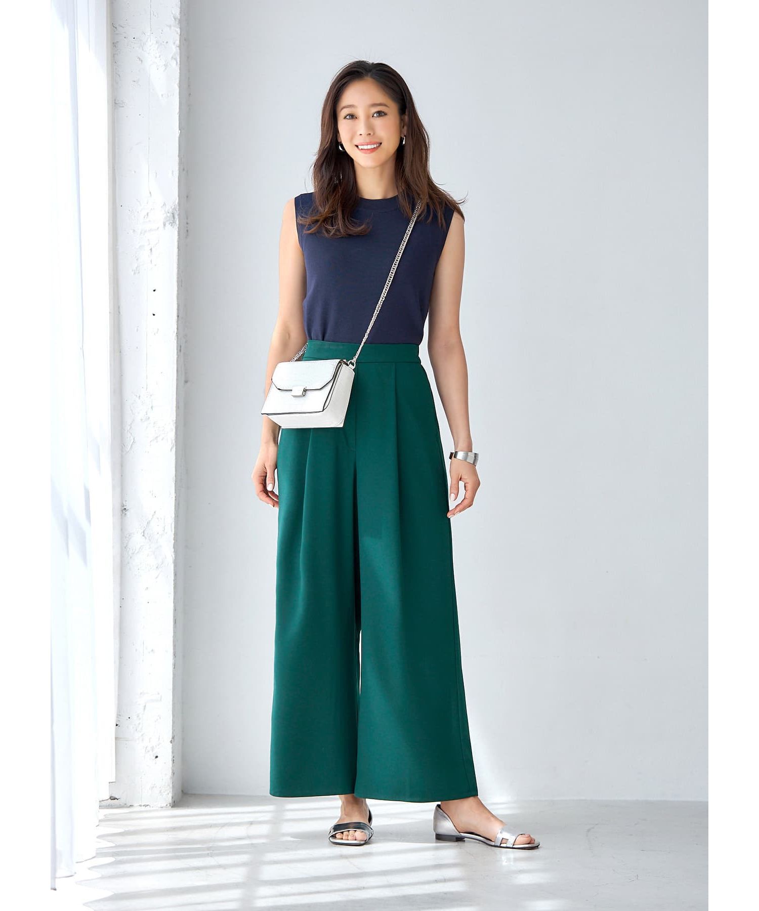 STYLE DELI「涼感ノースリーブニットトップスB」|ニット・セーター|