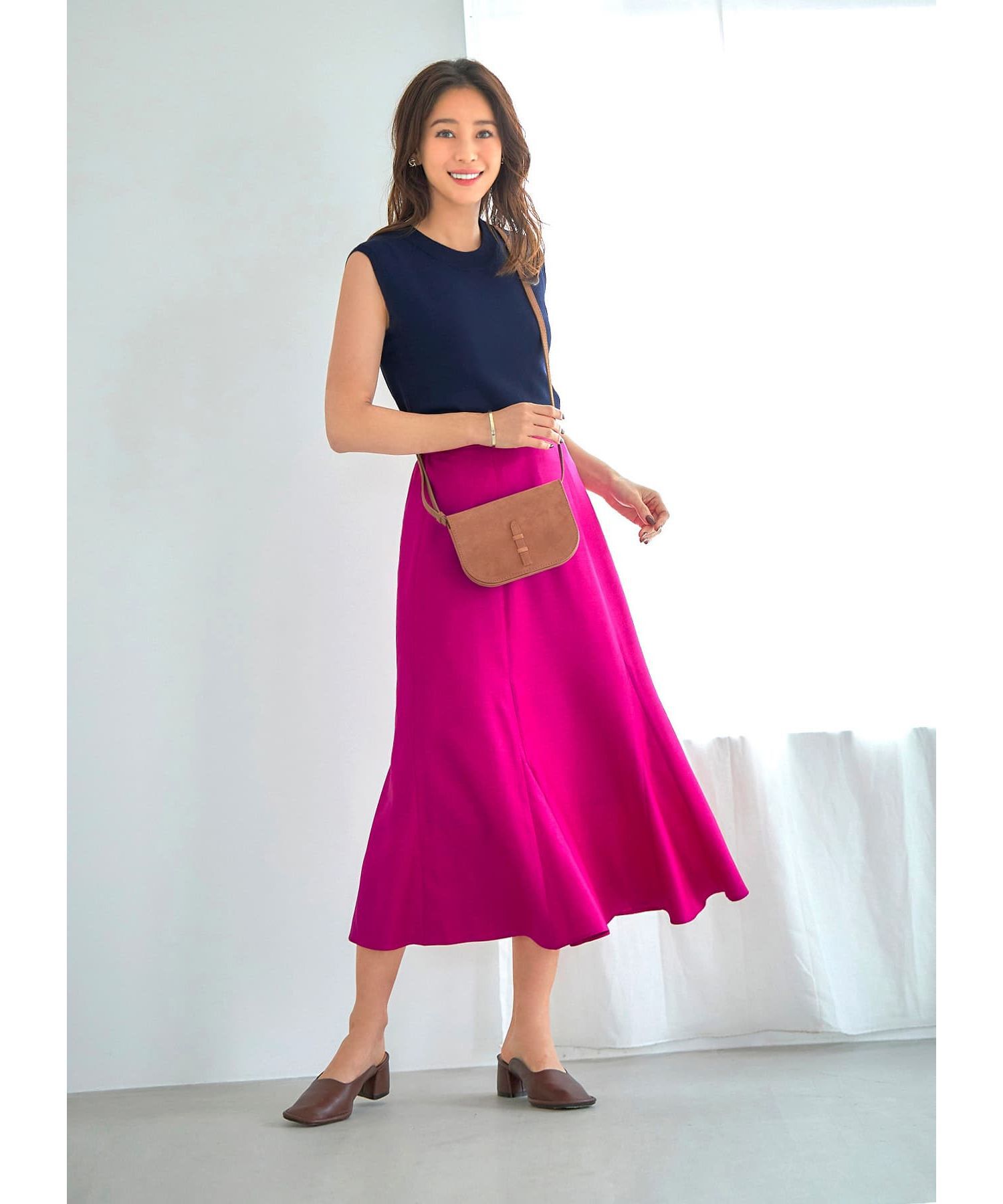 STYLE DELI「涼感ノースリーブニットトップスB」|ニット・セーター|