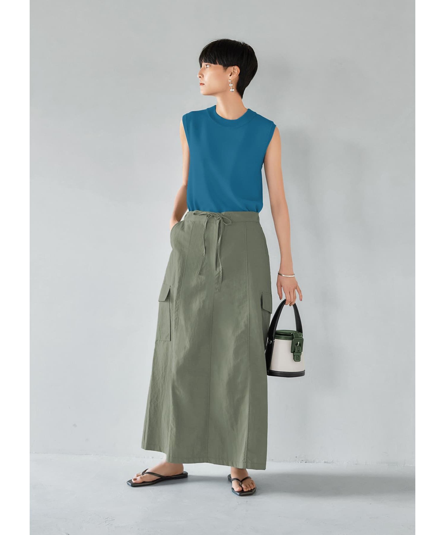 STYLE DELI「涼感ノースリーブニットトップスB」|ニット・セーター|