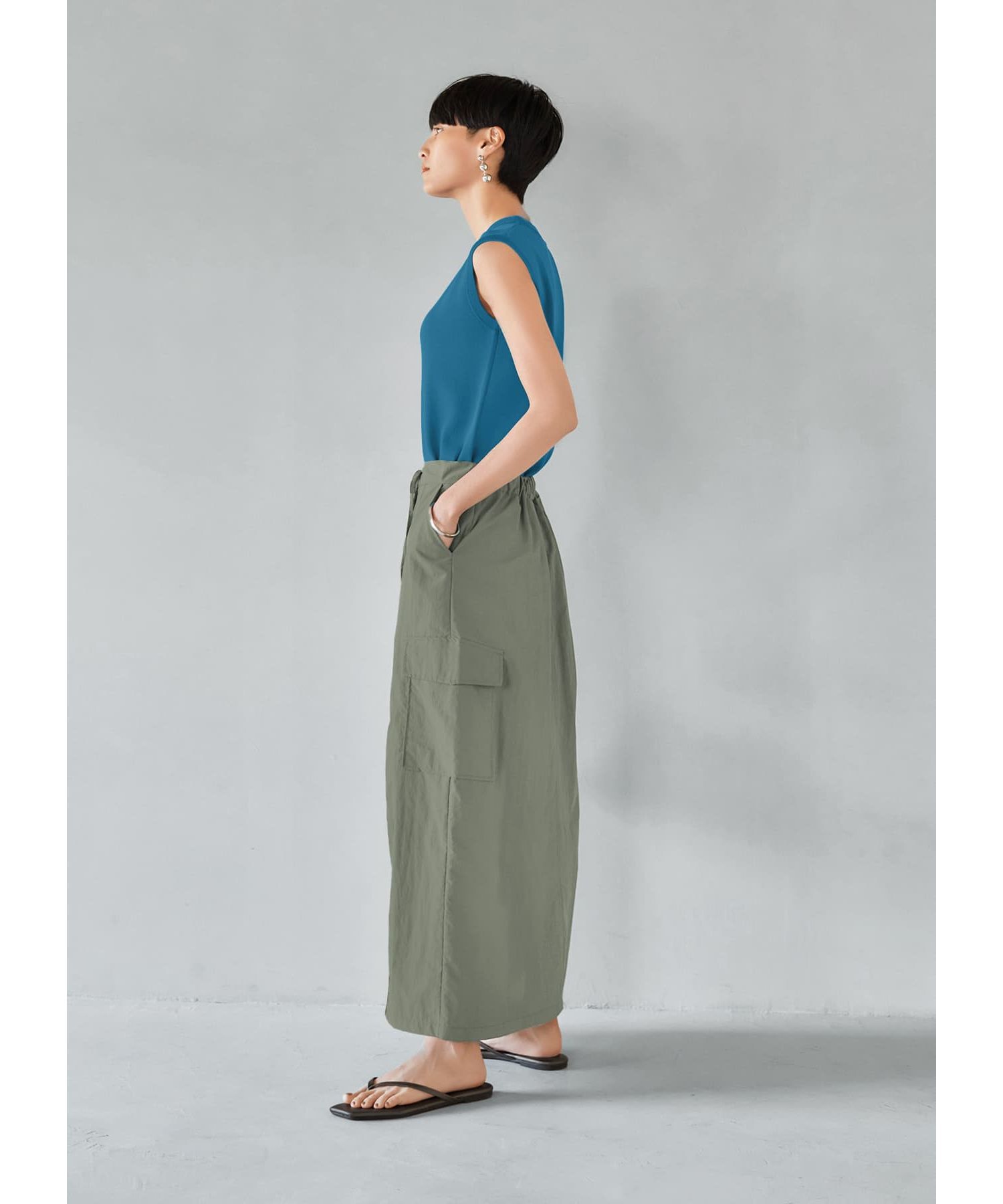 STYLE DELI「涼感ノースリーブニットトップスB」|ニット・セーター|