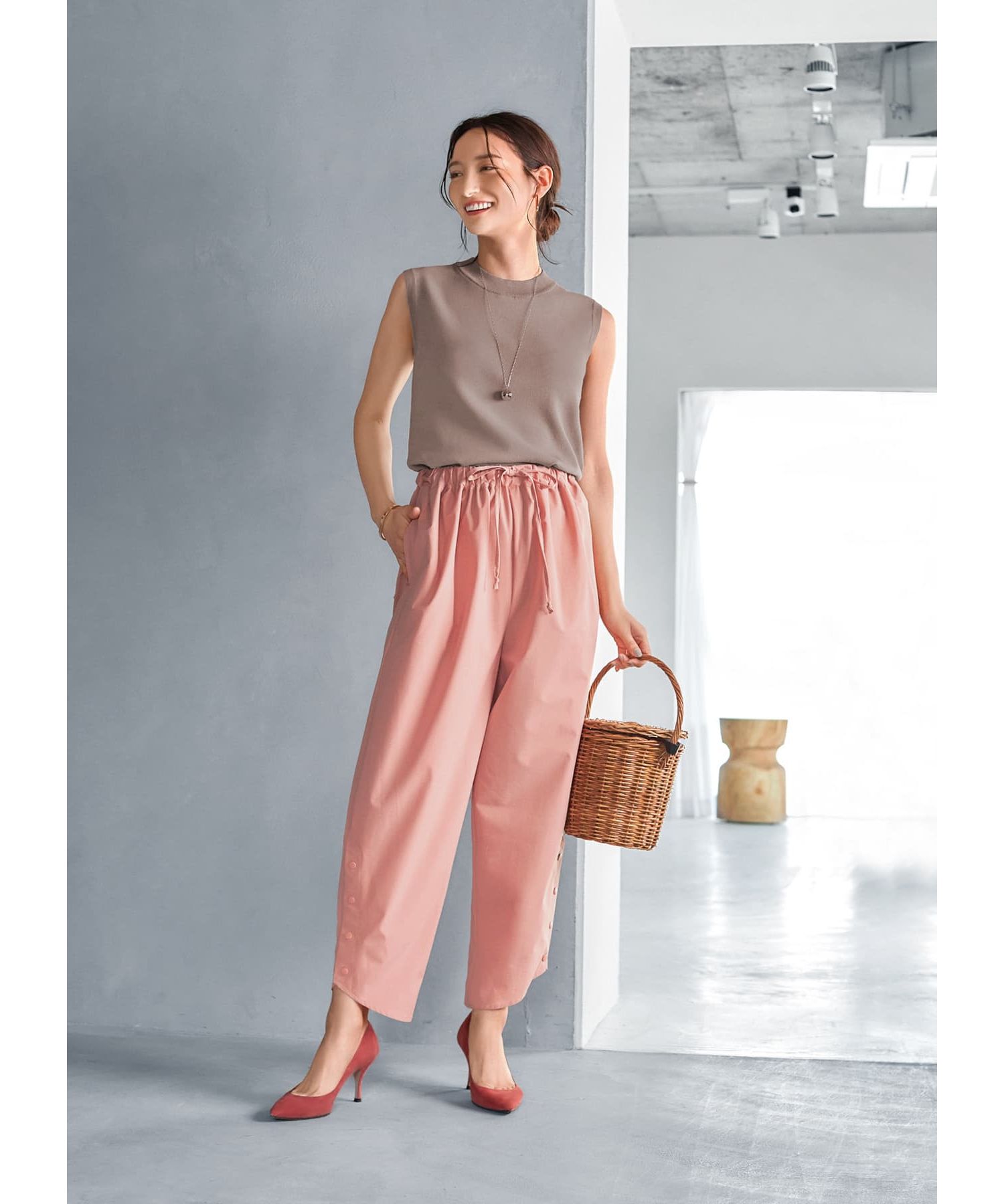 STYLE DELI「涼感ノースリーブニットトップスB」|ニット・セーター|