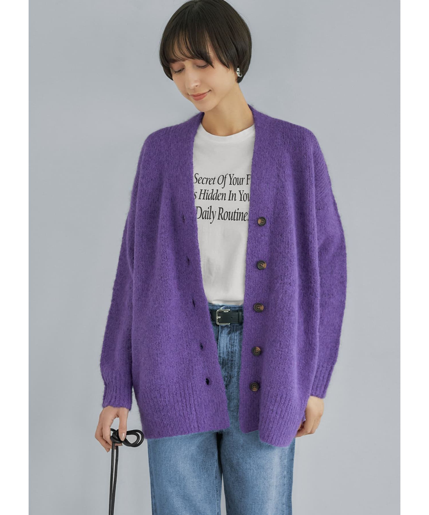 STYLE DELI「モヘアライクリラックスカーディガンB-2」|ニット・セーター|