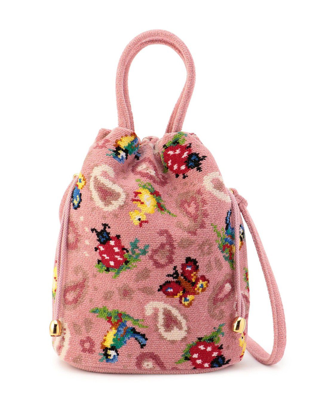 FEILER「ハイジペイズリー　巾着ショルダーバッグ　HPY-257008」|ショルダー・メッセンジャー|ピンク