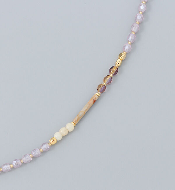  「ペールミックスビーズ　ロングネックレス」|ネックレス|