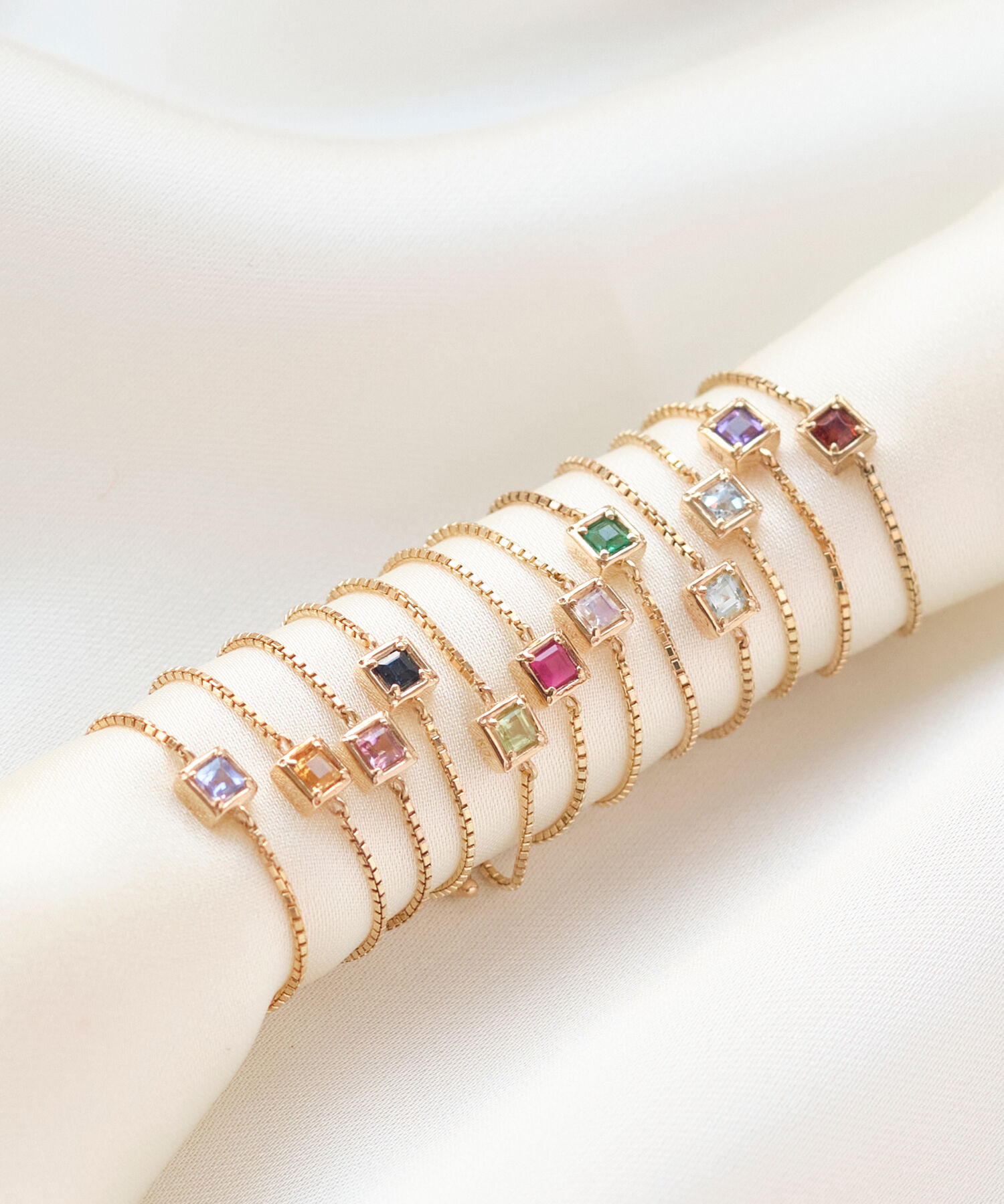 JUPITER「【K10】天然石チェーンリング/12月誕生石/タンザナイト」|リング|