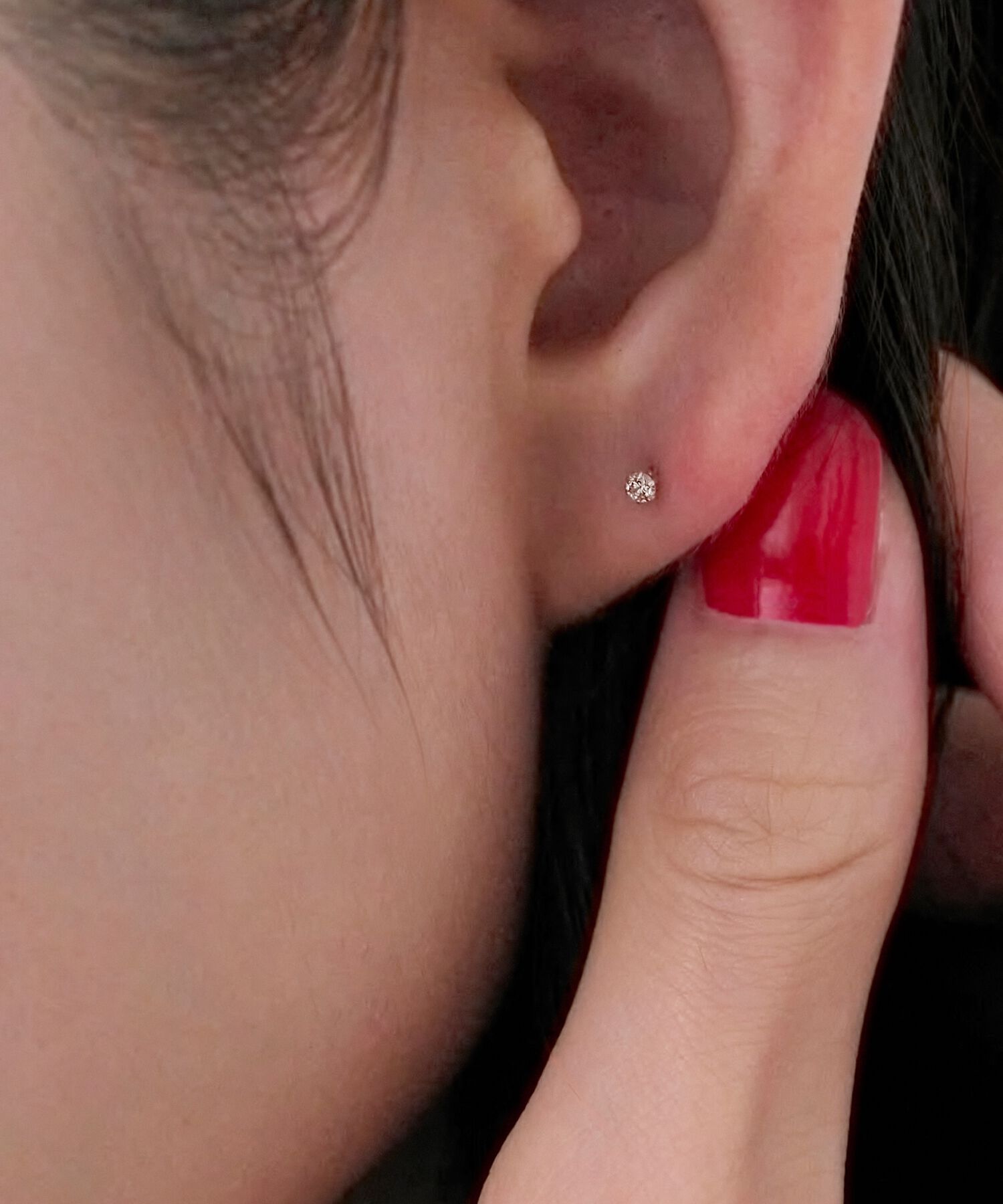 Phoebe「【K10】一粒ダイヤモンドピアス　ゴールド/BOX付き」|ピアス|