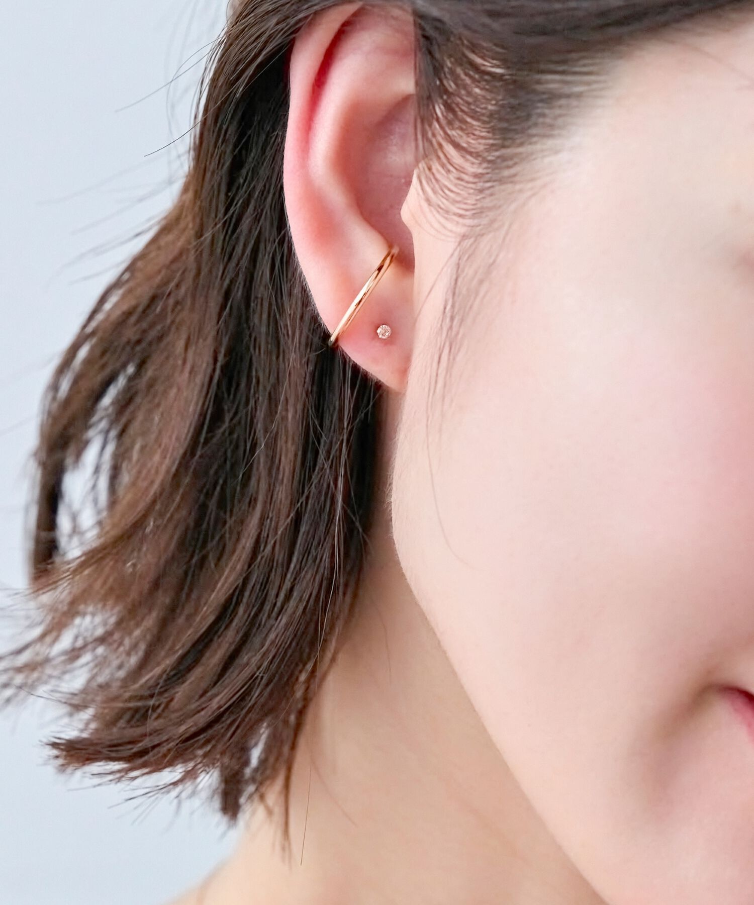 Phoebe「【K10】一粒ダイヤモンドピアス　ゴールド/BOX付き」|ピアス|