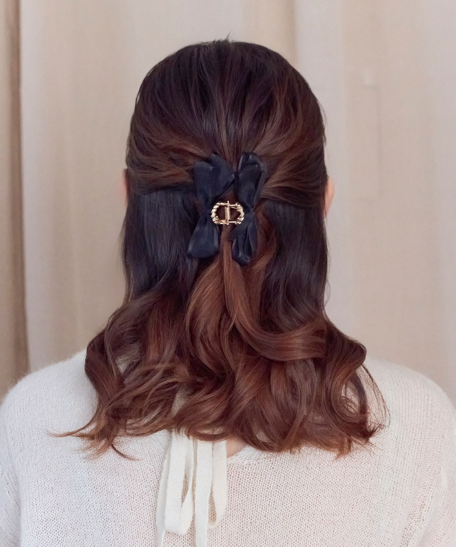 Phoebe「ミディアムオーガンジーリボンバンスクリップ」|その他|