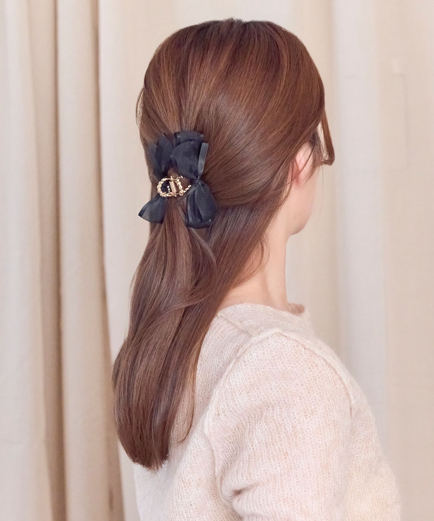 Phoebe「ミディアムオーガンジーリボンバンスクリップ」|その他|