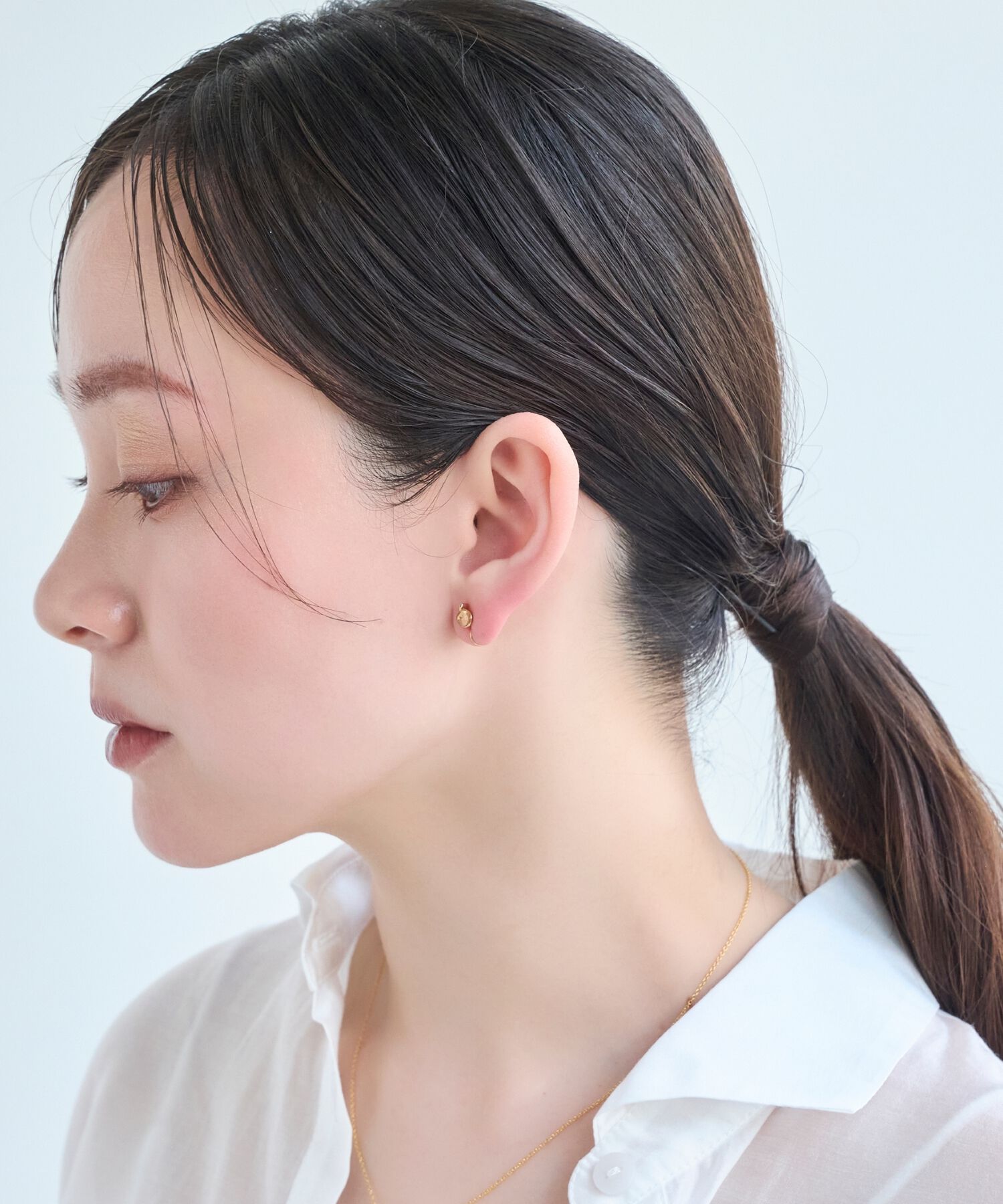 Phoebe「【痛くないシリーズ】パワーストーンライトフィットイヤリング　シトリン/天然石」|イヤリング|