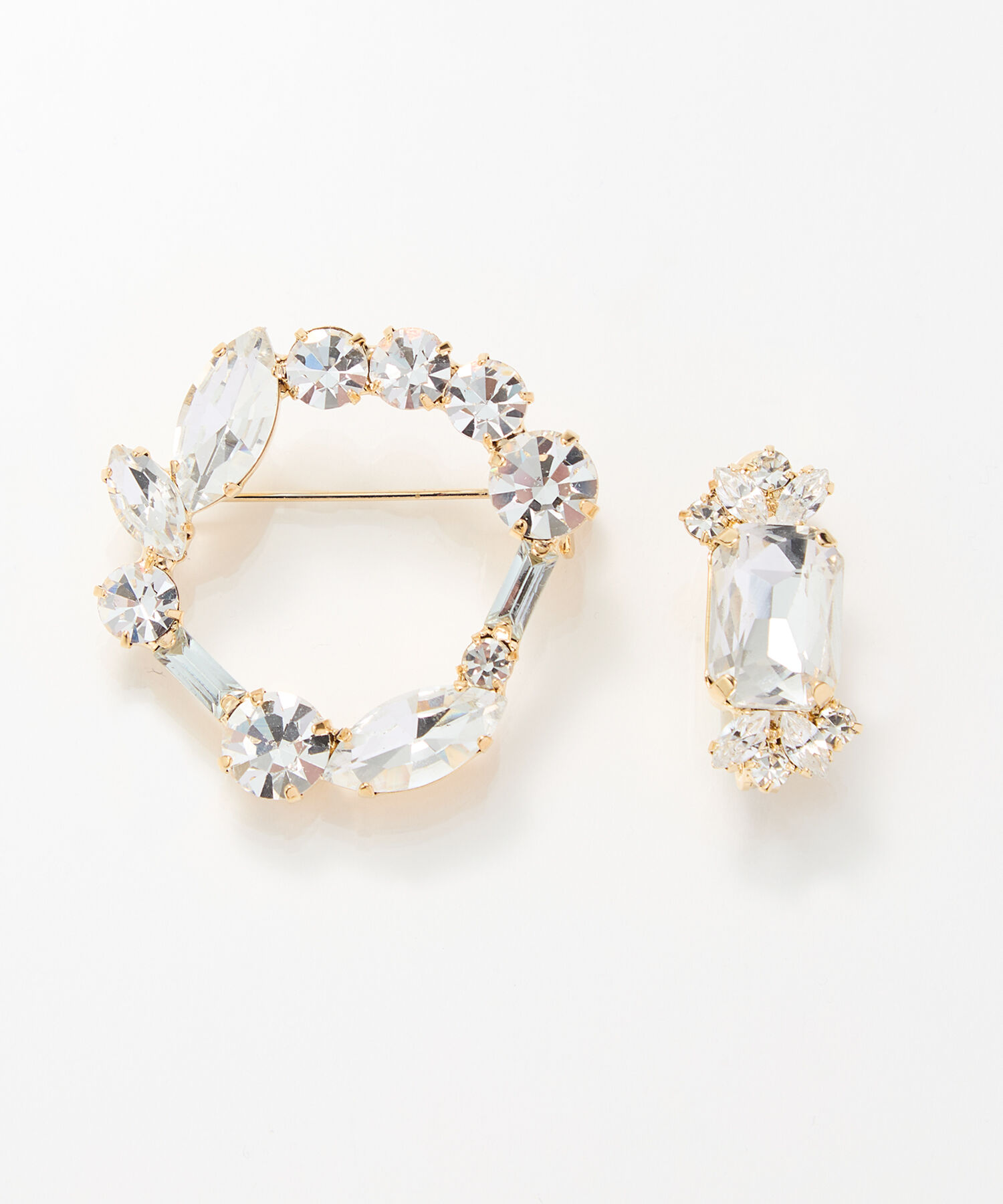 Phoebe「2setゴージャスビジューブローチ」|ブローチ・コサージュ|