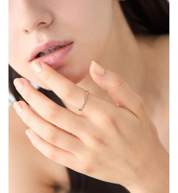 ete「[ハンサムピンク] K10MPG スタッズ リング」|リング|