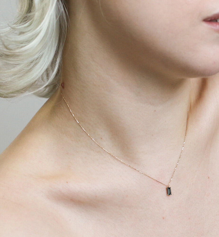  「ロンドンブルートパーズ バケット ネックレス | K10YG」|ネックレス|