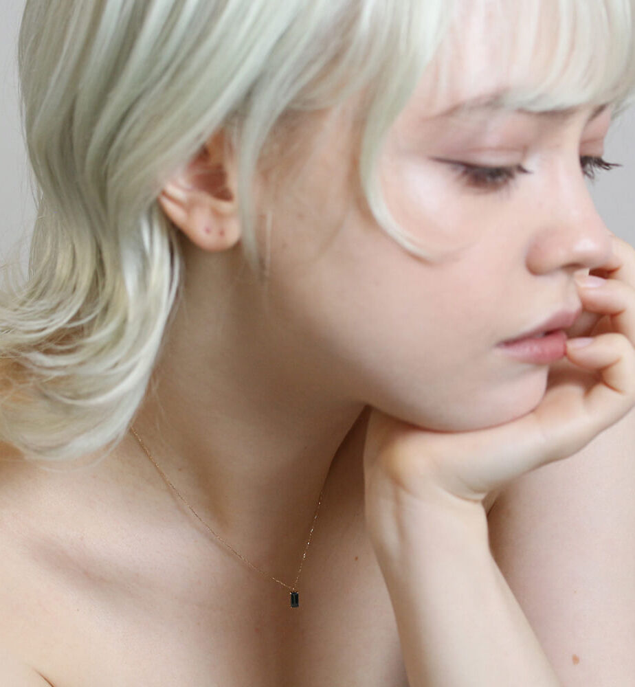  「ロンドンブルートパーズ バケット ネックレス | K10YG」|ネックレス|