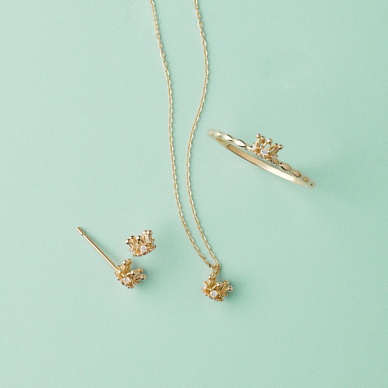 NOJESS「K10ダイヤモンドピアス」|ピアス|