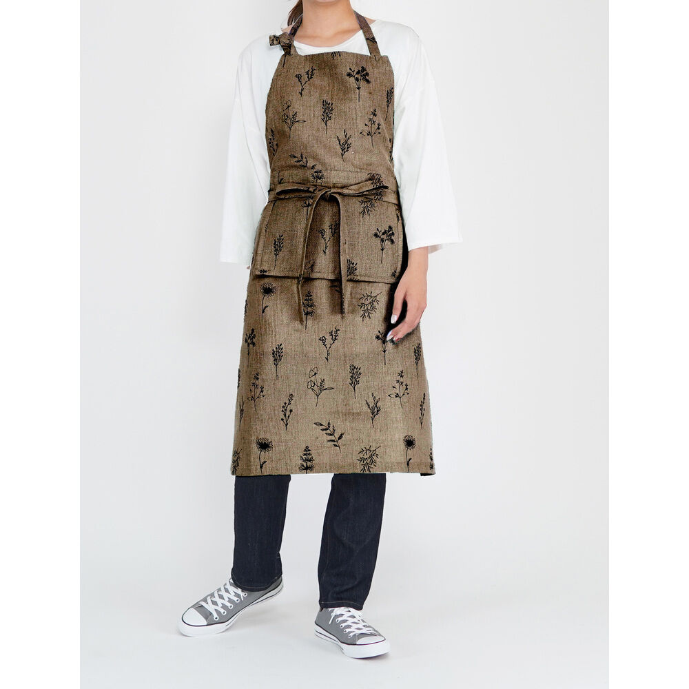 BACKYARD FAMILY「エプロン おしゃれ 大人 通販 カフェエプロン ロングエプロン ワークエプロン S+」|その他|ブラウン1