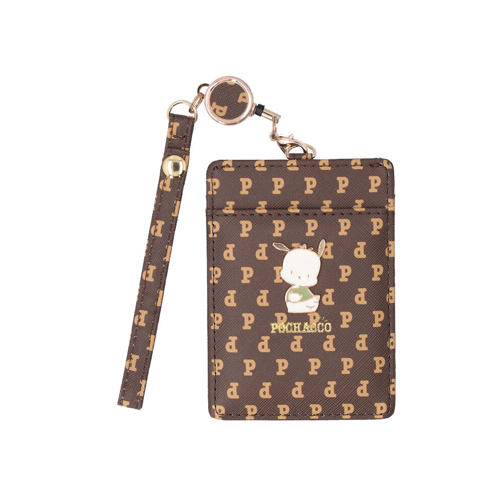 BACKYARD FAMILY「サンリオ リール付きパスケース 通販 パスケース リール付きキーケース パスポーチ」|定期入れ|ブラウン2
