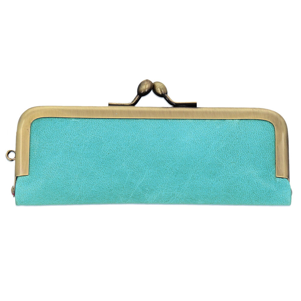 BACKYARD FAMILY「リアン Lien 印鑑ケース 2本収納 通販 はんこケース 朱肉付き 本革 がま口 馬革 朱肉」|その他|ブルー1