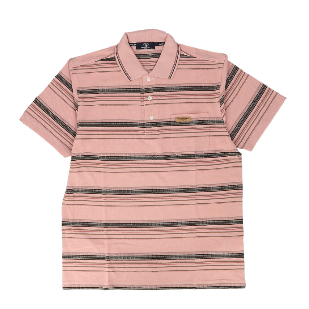 BACKYARD FAMILY「ポロシャツ 半袖 通販 半袖ポロシャツ メンズポロシャツ 胸ポケット カジュアル シンプル 男性」|その他|ピンク1